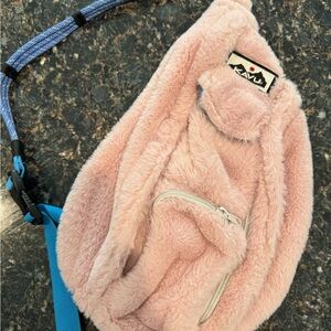 Kavu Blush Fuzzy Crossbody Bag
